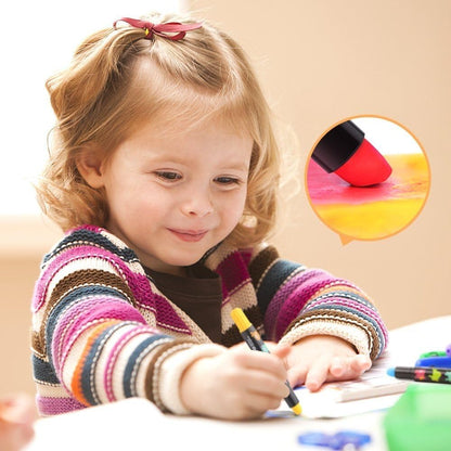 BabyRoo Silky Washable Crayons 🎨🖍️✨ – Safe, Smooth & Easy to Clean!