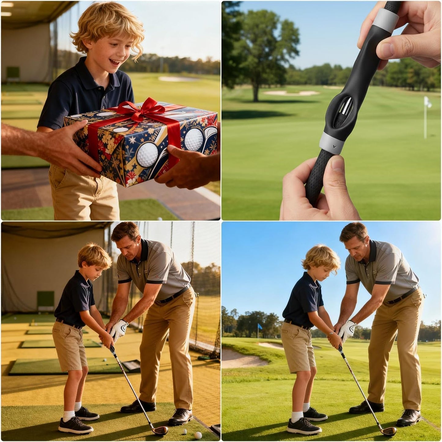 💥 Golf Grip Trainer - Golf Swing Aid Club Attachment for Correct Hand Placement