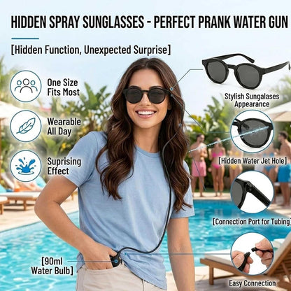 ☀️Hidden Squirt Sunglasses with 90ml Refillable WaterReservoir