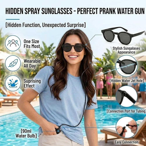 ☀️Hidden Squirt Sunglasses with 90ml Refillable WaterReservoir