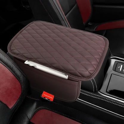 🚗Multifunctional Car Armrest Box Cushion with Built-in Storage Bag