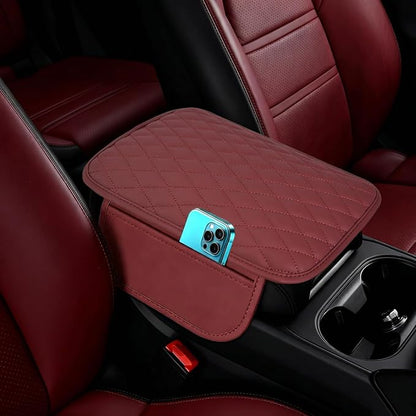 🚗Multifunctional Car Armrest Box Cushion with Built-in Storage Bag