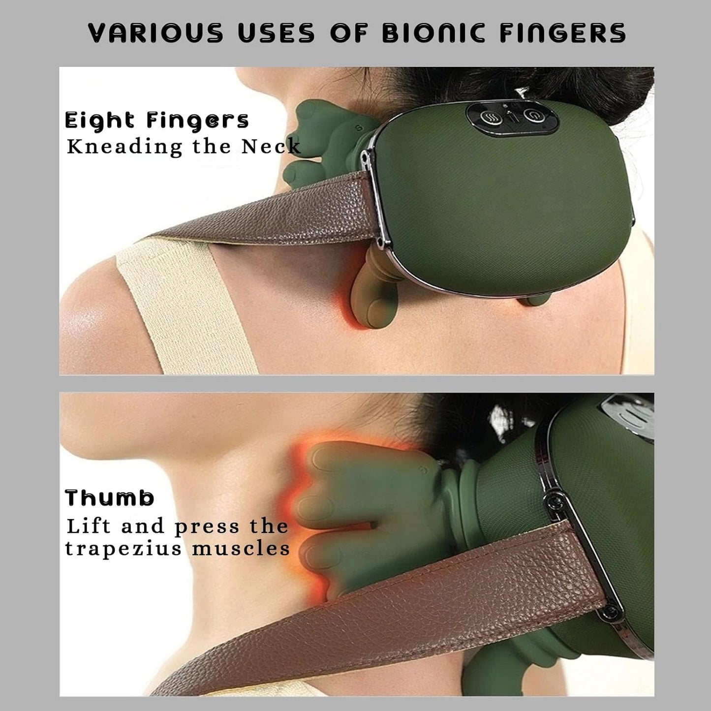 🛫Free Shipping🔥3D Shiatsu Neck & Shoulder Massager with Soothing Heat - Deep Tissue Kneading for Back & Neck Pain Relief