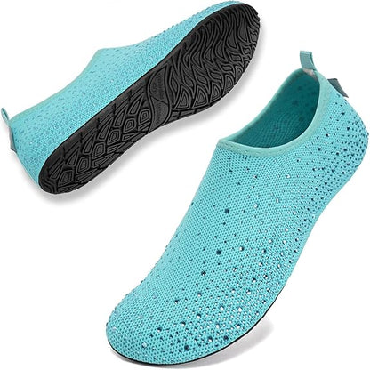 Women's Rhinestone Mesh Slip On Walking Shoes🏖️