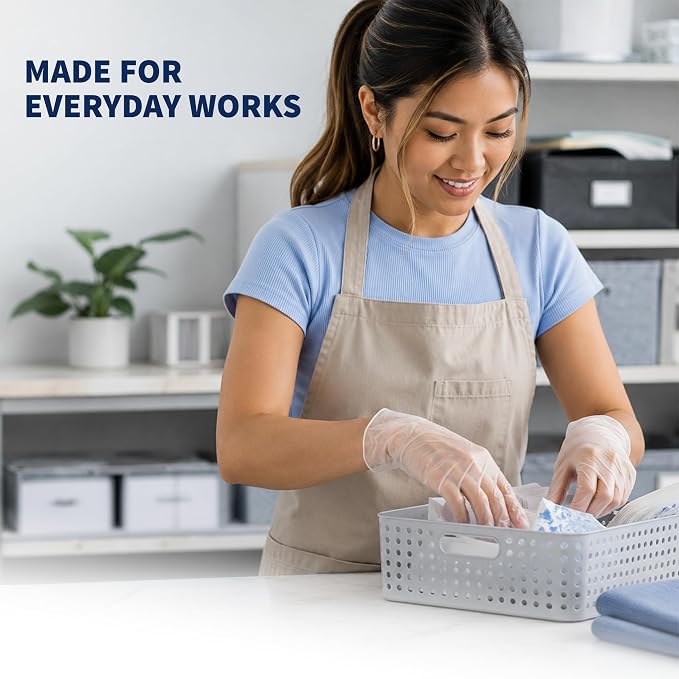 🧤 Latex-Free & Food Safe – 100 Disposable TPE Gloves for Kitchen, Cleaning & More. UK Stock