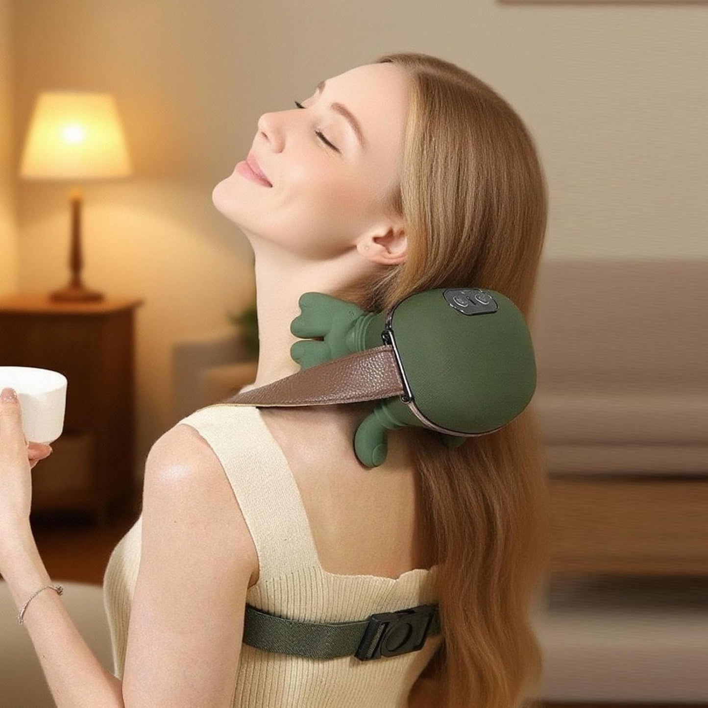 🛫Free Shipping🔥3D Shiatsu Neck & Shoulder Massager with Soothing Heat - Deep Tissue Kneading for Back & Neck Pain Relief