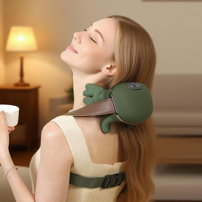 🛫Free Shipping🔥3D Shiatsu Neck & Shoulder Massager with Soothing Heat - Deep Tissue Kneading for Back & Neck Pain Relief