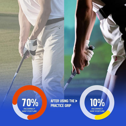 💥 Golf Grip Trainer - Golf Swing Aid Club Attachment for Correct Hand Placement