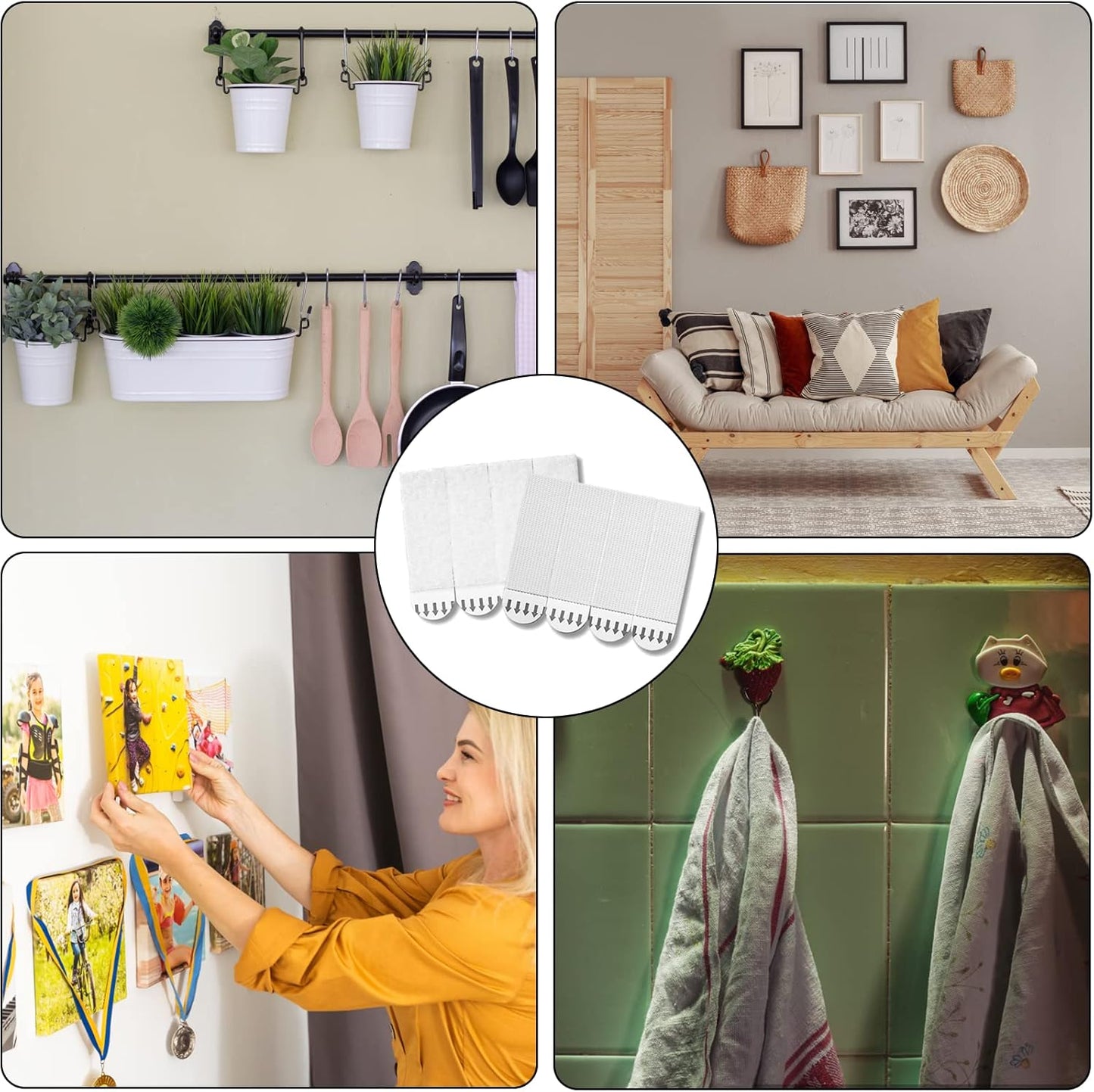 Damage-Free Sticky Picture Hanging Strips🖼️✨