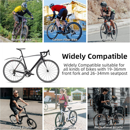 🚲 ROCKBROS Retractable Bike Mudguards - Adjustable Fender Set for MTB & Road Bikes