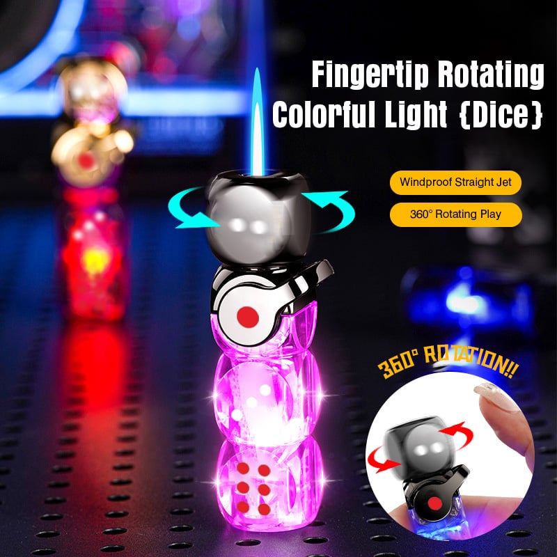 🔥 46% OFF-🎲 360° Spinning Dice Lighter 🔥 Windproof Jet Blue Flame, LED, Refillable EDC Gadget(Free of butane gas)