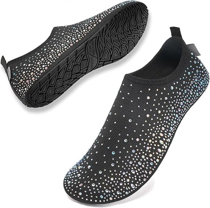 Women's Rhinestone Mesh Slip On Walking Shoes🏖️