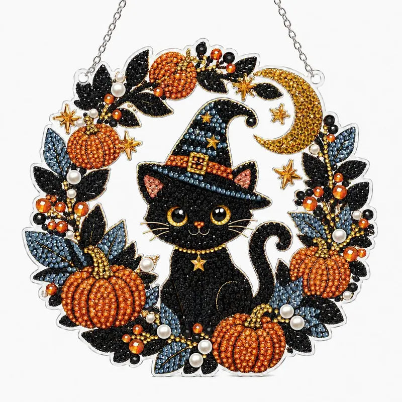 Halloween Diamond Painting Suncatcher Ornament Kit