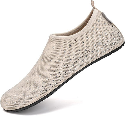 Women's Rhinestone Mesh Slip On Walking Shoes🏖️