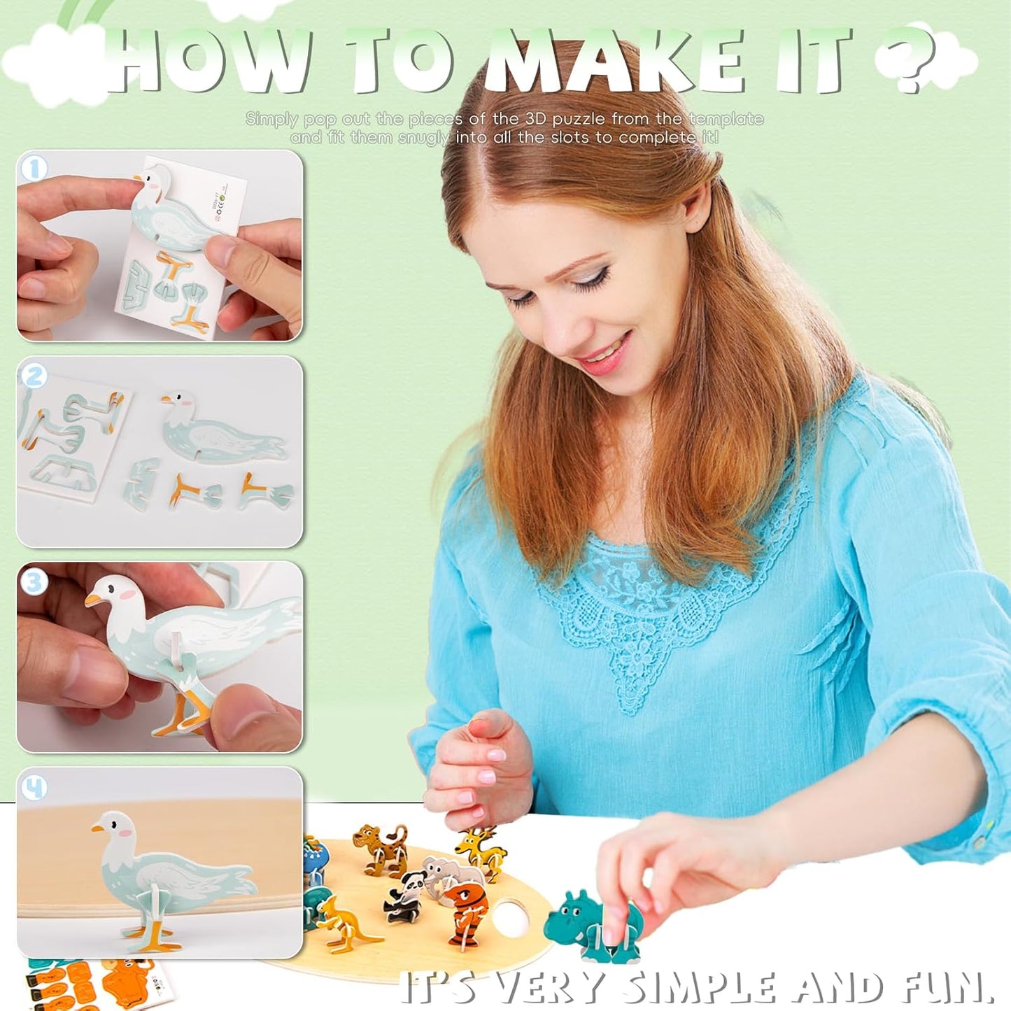 🔥Educational 3D Cartoon Puzzle