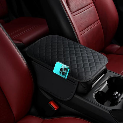 🚗Multifunctional Car Armrest Box Cushion with Built-in Storage Bag