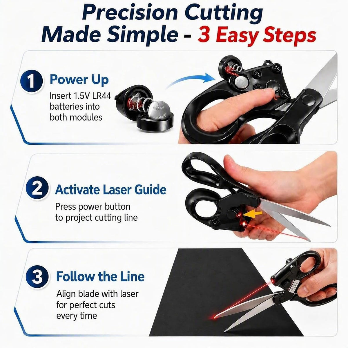 ✂️Laser Guided Scissors for Fabric Cutting