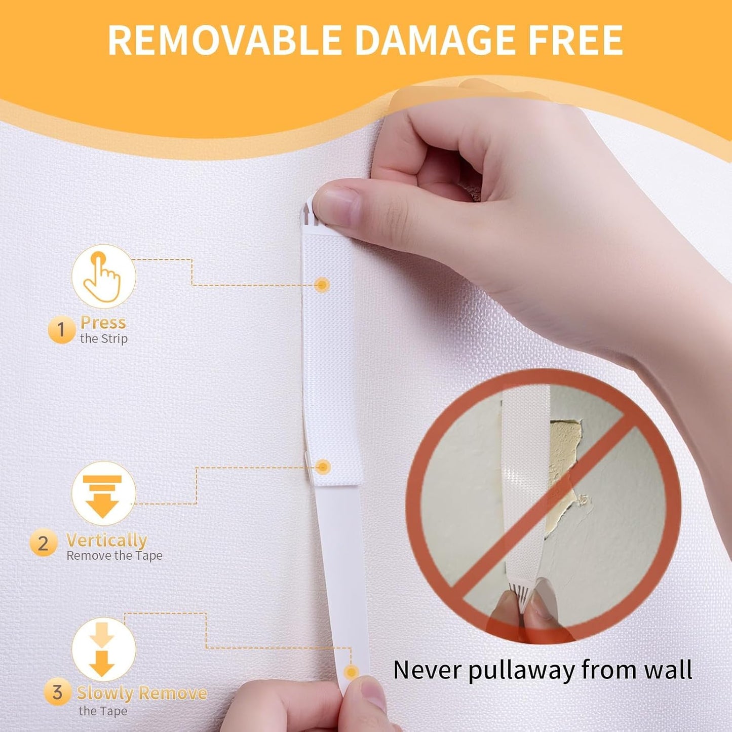 Damage-Free Sticky Picture Hanging Strips🖼️✨