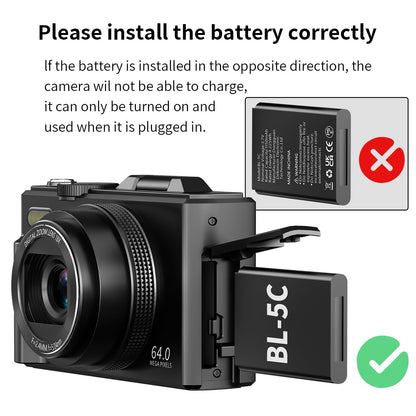 4K Digital Camera for Photography with 64MP