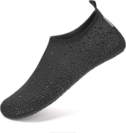 Women's Rhinestone Mesh Slip On Walking Shoes🏖️