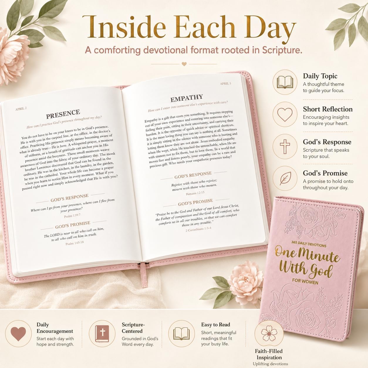 One Minute With God for Women – Daily Devotional & Prayer Journal 2026
