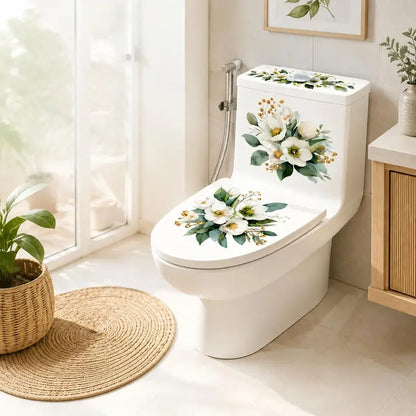 3 Piece Bathroom Toilet Sticker Set