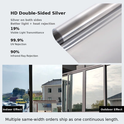 ☀️ One-Way Mirror Window Film – Heat Control & UV Protection