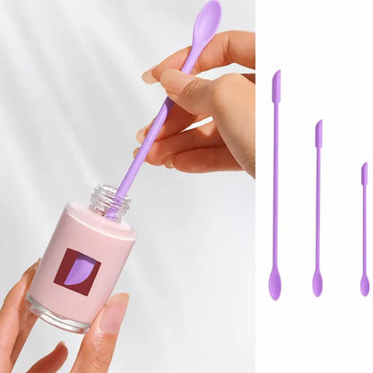 3PCS Silicone Makeup Spatula Mini Cosmetic Scoop Beauty Applicator Tool