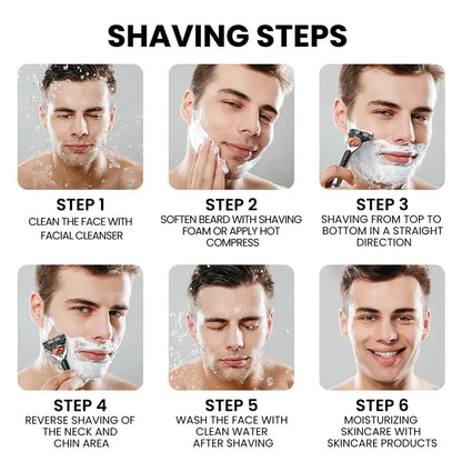 Men's Razor Blade Replacement Refills with Handle
