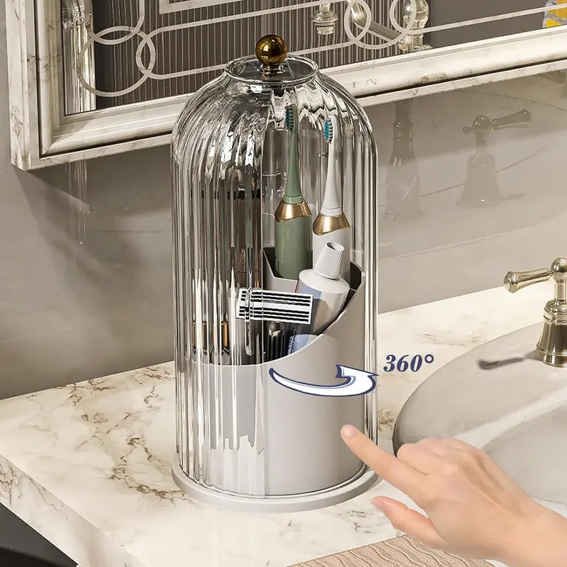 Modern Durable Acrylic Toothbrush Cup Holder with Cover