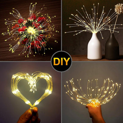 🌓Last Day 49% OFF-🎆 4-Pack Solar Fireworks Lights — 480 LEDs
