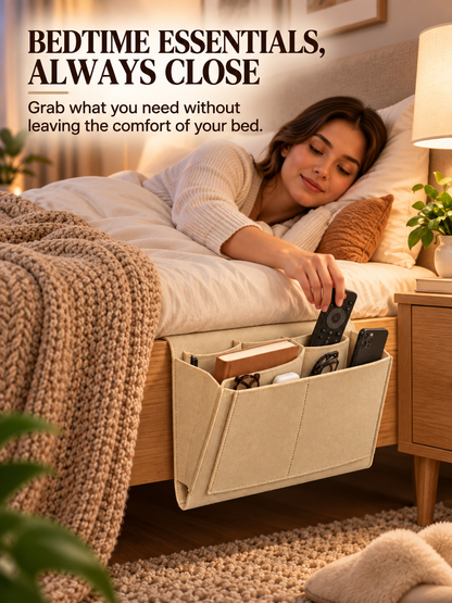 🔥 50% OFF Bedside Hanging Organizer – Keep Essentials Within Reach