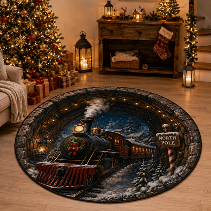 🎄🔥 Christmas 3D Illusion Rug – Magical Holiday Portal Floor Decor