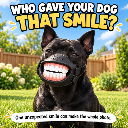 🐶😁 GrinPup – Funny Dog Teeth Muzzle for Pet Costume & Photos