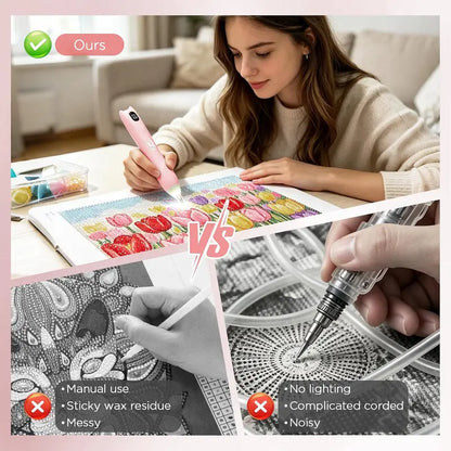 Electric Diamond Painting Pen with Light