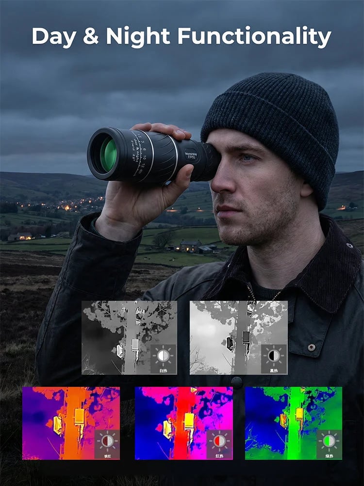 🧭🔭Used by American Mountain Guides! 100x HD Monocular, IPX5 Waterproof & Fog-Proof