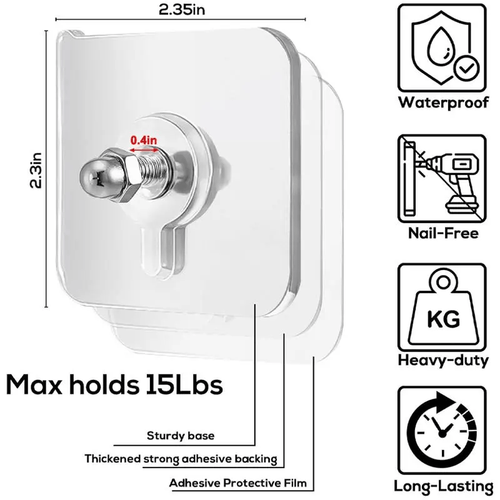 🔥Limited Time 49% Off✨⚡Drill Free Adhesive Hooks