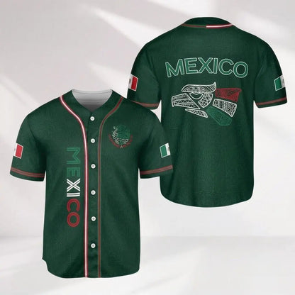 Mexico Baseball Jersey, Mexican Jersey Shirt for Men Women Youth Game Day Outfit For Mexico Fans