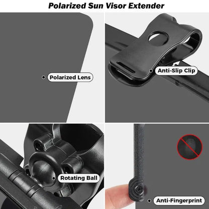Car Anti-Glare Visor Extender Sunlight & Headlight Shield Adjustable Universal Fit for Safer Day & Night Driving Reduces Glare Enhances Visibility