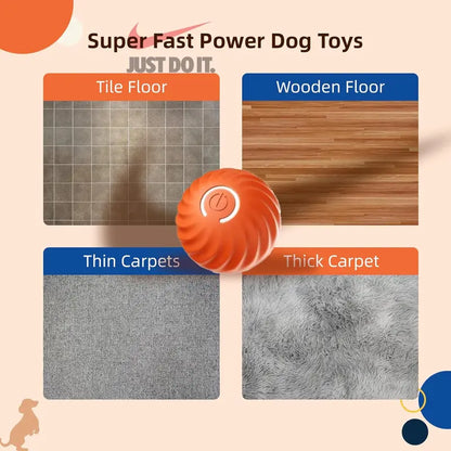 Interactive Dog Dog Balls, 2.7 in Moving Dog Ball, Durable Motion Activated Automatic Rolling Ball , USB Rechargeable