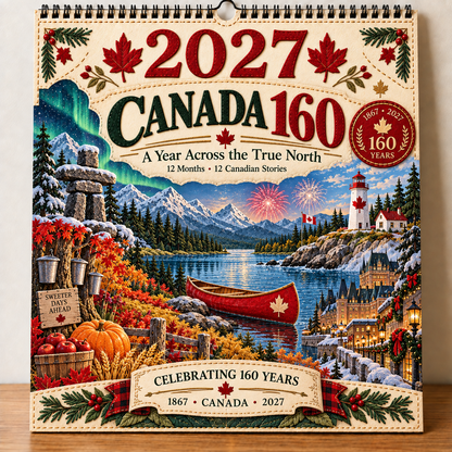 🇨🇦🍁 2027 Canada 160th Anniversary Wall Calendar 🍁🇨🇦