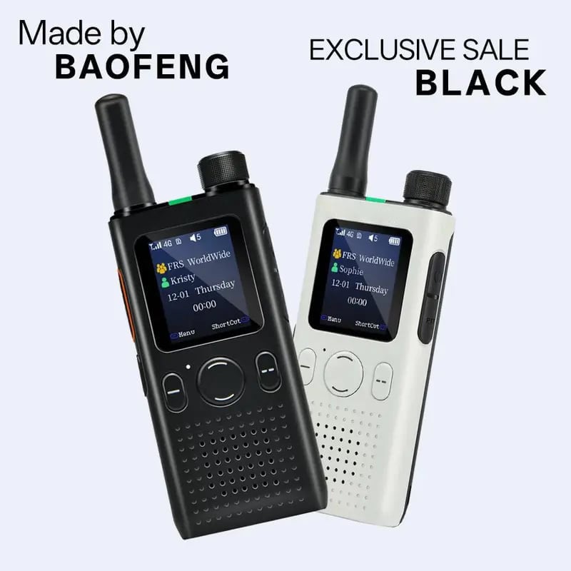 📻 AT1 4G LTE PoC Walkie Talkie by BAOFENG – Lifetime Free No Monthly Fees, 5000-Mile Long Range Two-Way Radio with App Control & Encrypted Group Chat for Family & Outdoor Adventures