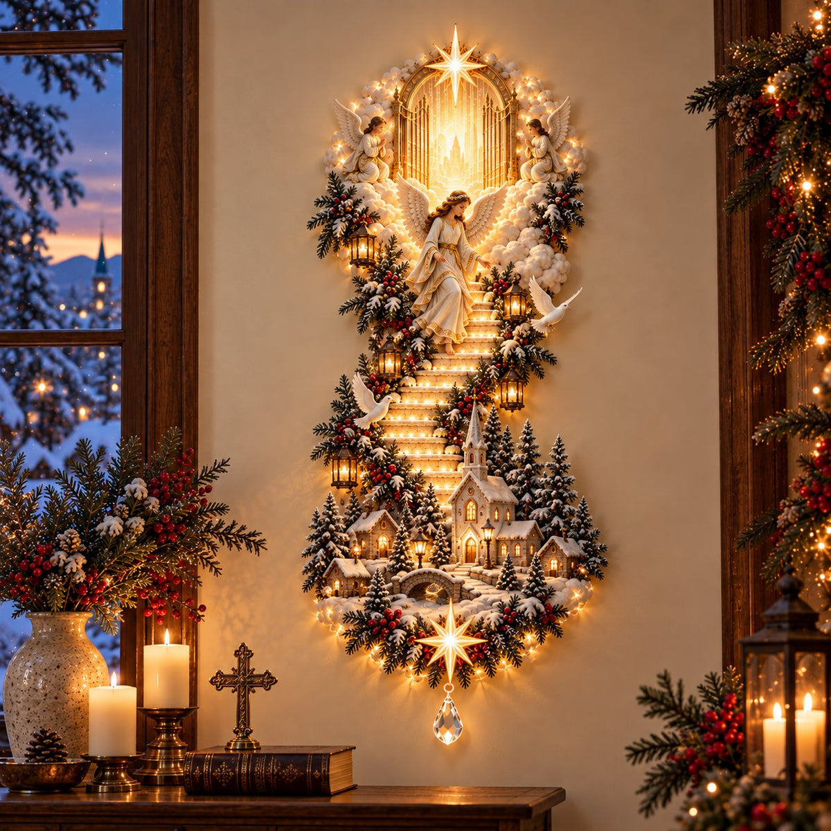 ⏳ 49% OFF ✨ Jesus Light of Heaven Nativity Wall Hanging – Christmas Decor ✝️