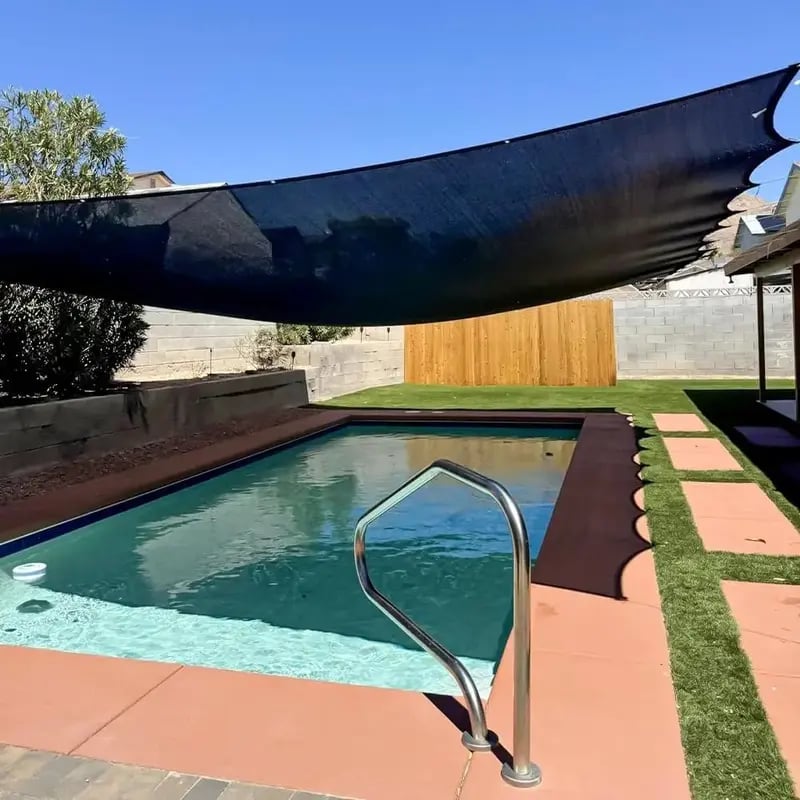 ⛅ Black 90% Blackout Fabric, 10×13ft UV Protection Shade Net with Reinforced Rivets