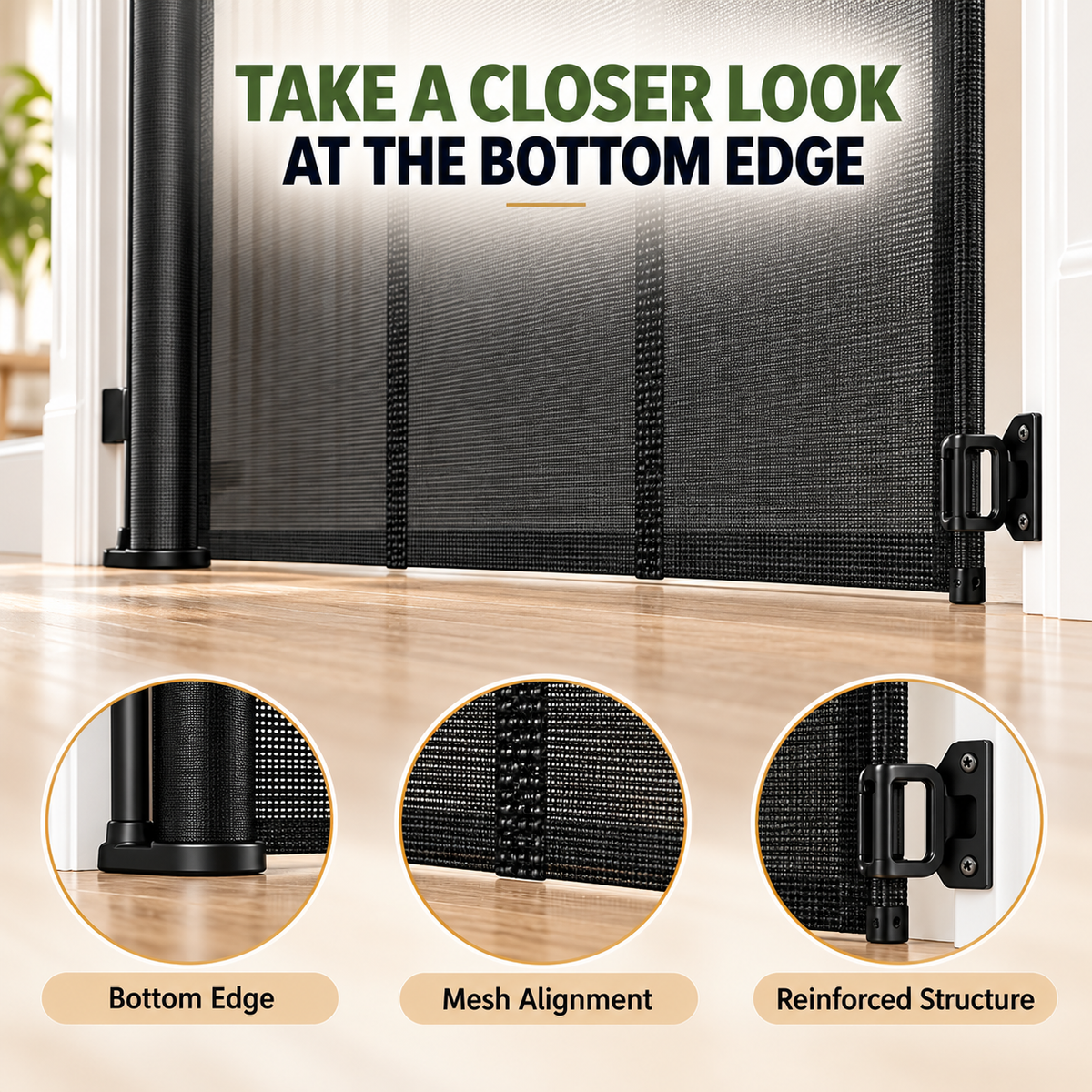 🏡🛡️ SafeNest – 42" Extra Tall Retractable Baby & Pet Gate, Extends Up to 60" Wide