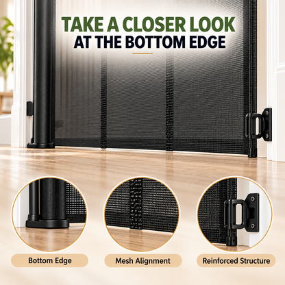 🏡🛡️ SafeNest – 42" Extra Tall Retractable Baby & Pet Gate, Extends Up to 60" Wide