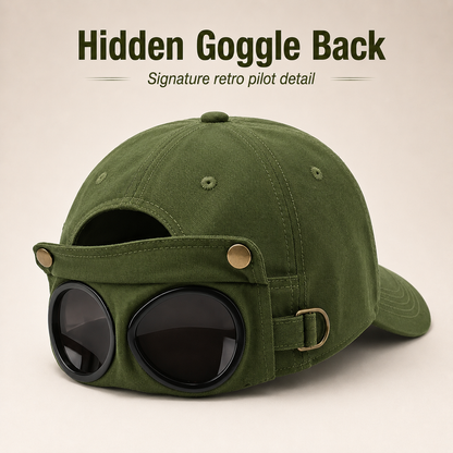 🕶️ 50% OFF Men's Retro Pilot Baseball Cap ✈️ Glasses-Ready Statement Style