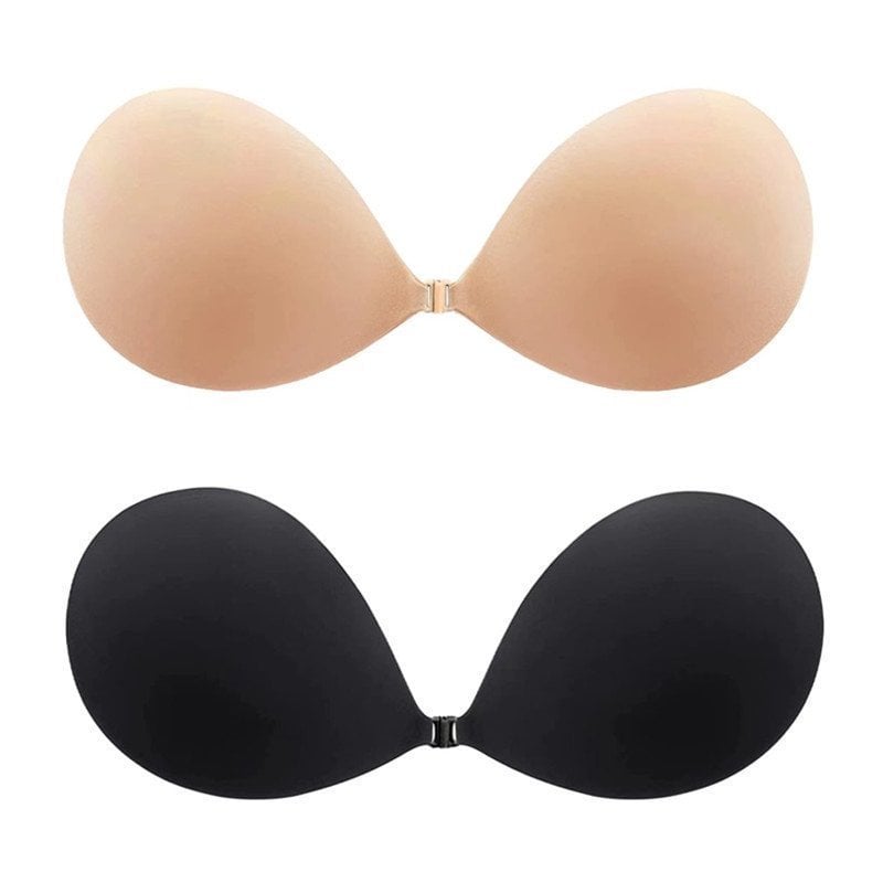 Front Closure Adhesive Invisible Push-Up Bra 2 pcs