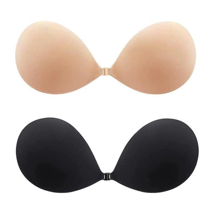 Front Closure Adhesive Invisible Push-Up Bra 2 pcs
