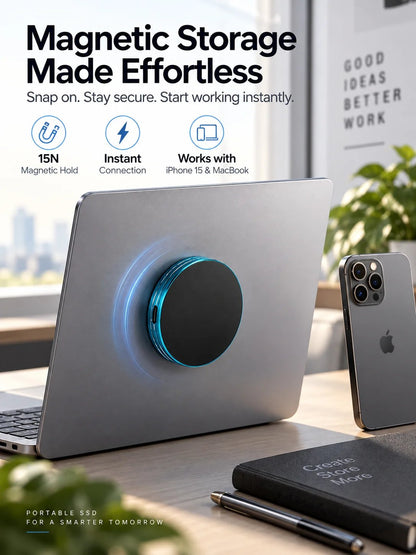 Magnetic Portable SSD – Anti-Lost External Solid State Drive